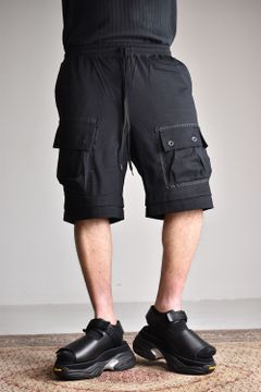 Painstitch Shorts"Black"/天竺ショーツ"ブラック"