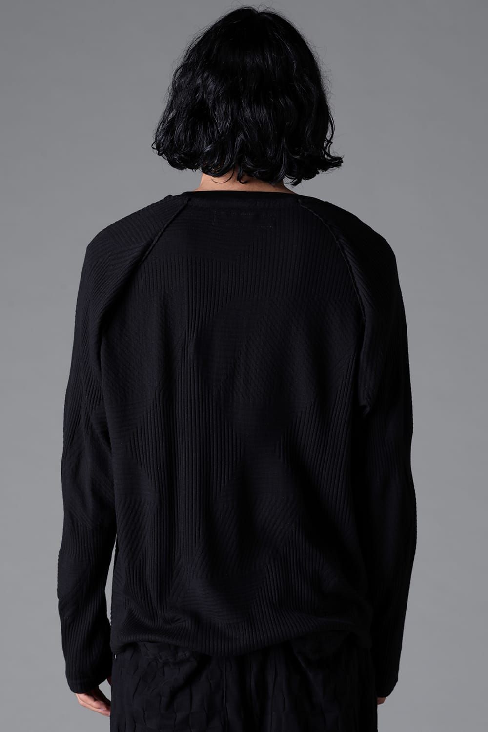 《2026SS先行予約》Deformed Stripe Pattern Shiva Long Sleeve Tee "Black / Cream" /ディフォルメドストライプパターンシヴァロングスリーブ"ブラック/クリーム"