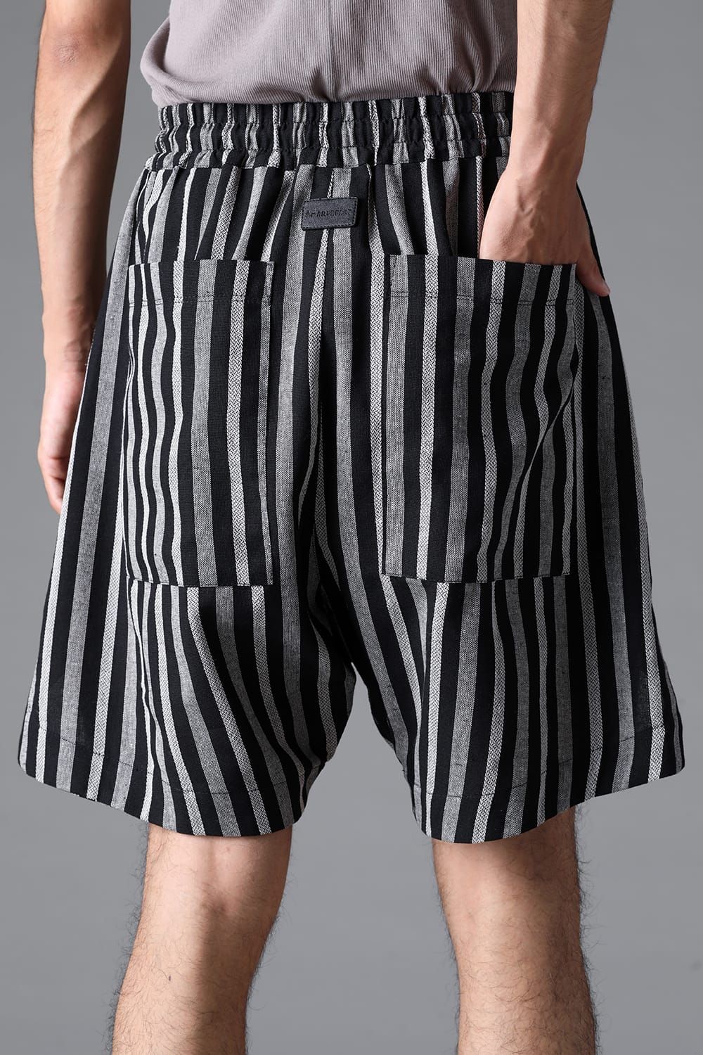 《2026SS先行予約》Vertical Stripes Shorts"Black×L.Grey" / バーティカルストライプショーツ"ブラック×グレー"