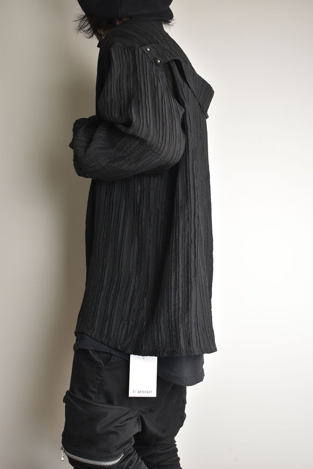 Sheer Yoryu Shirts"Black"/シアーシャツ"ブラック"