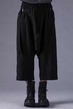 《2027SS先行予約分》Bamboo Linen Wide-Leg Cropped Pants"Black" / バンブーリネンワイドクロップドパンツ"ブラック"