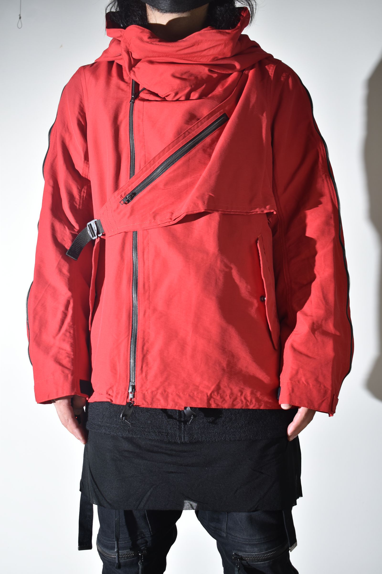 Multi Zip Short Mods Coat"Red" / マルチジップショートモッズコート"レッド"
