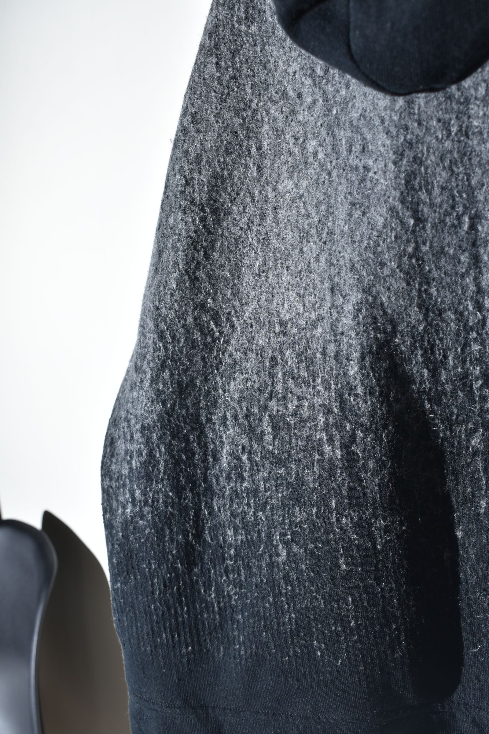 Gradient Needle Punch Double Zip Hoodie "Black Based" / グラデーションニードルパンチダブルジップフーディ"ブラックベース"