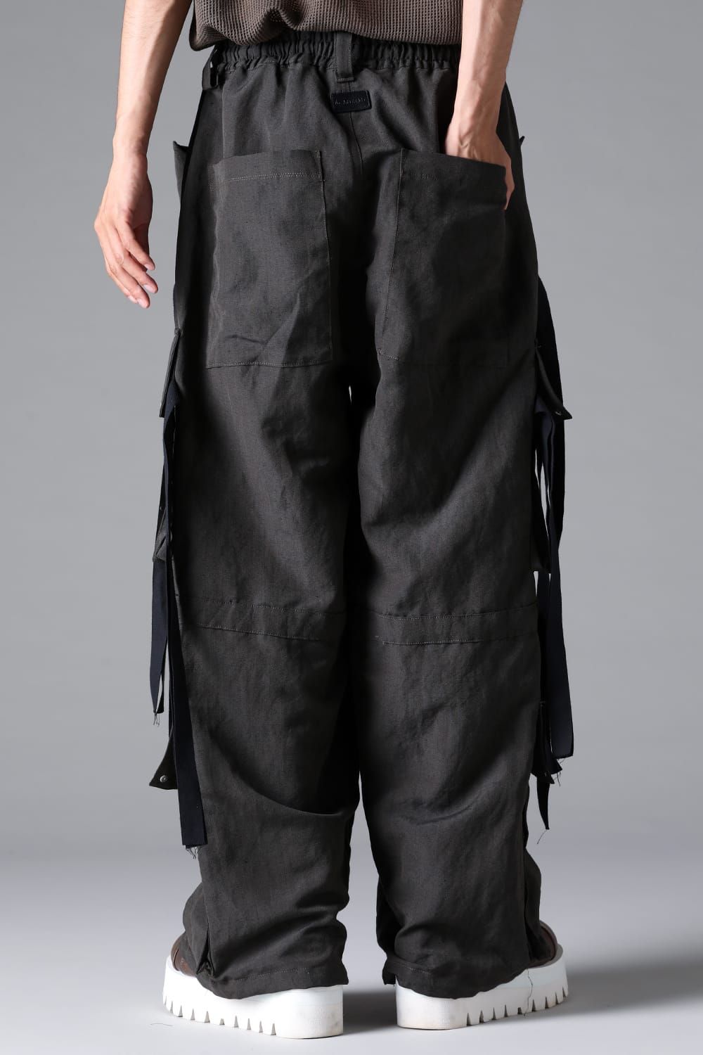 《2026SS先行予約》Cargo Wide With Hangingstraps Pants"Black / Stone /Khaki /D.Grey / ST×GY" / カーゴワイドウィズハンギングストラップパンツ"ブラック/ストーン/カーキ/ダークグレー/ストライプ×ダークグレー"
