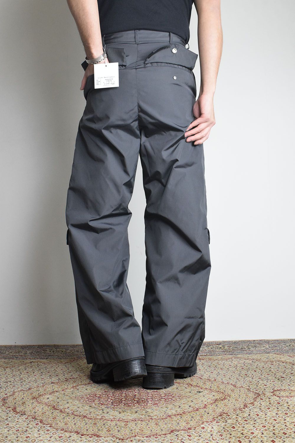 Shingle Flap Baggy Trousers "Charcoal" / シンフラップバギートラウザー"チャコール"