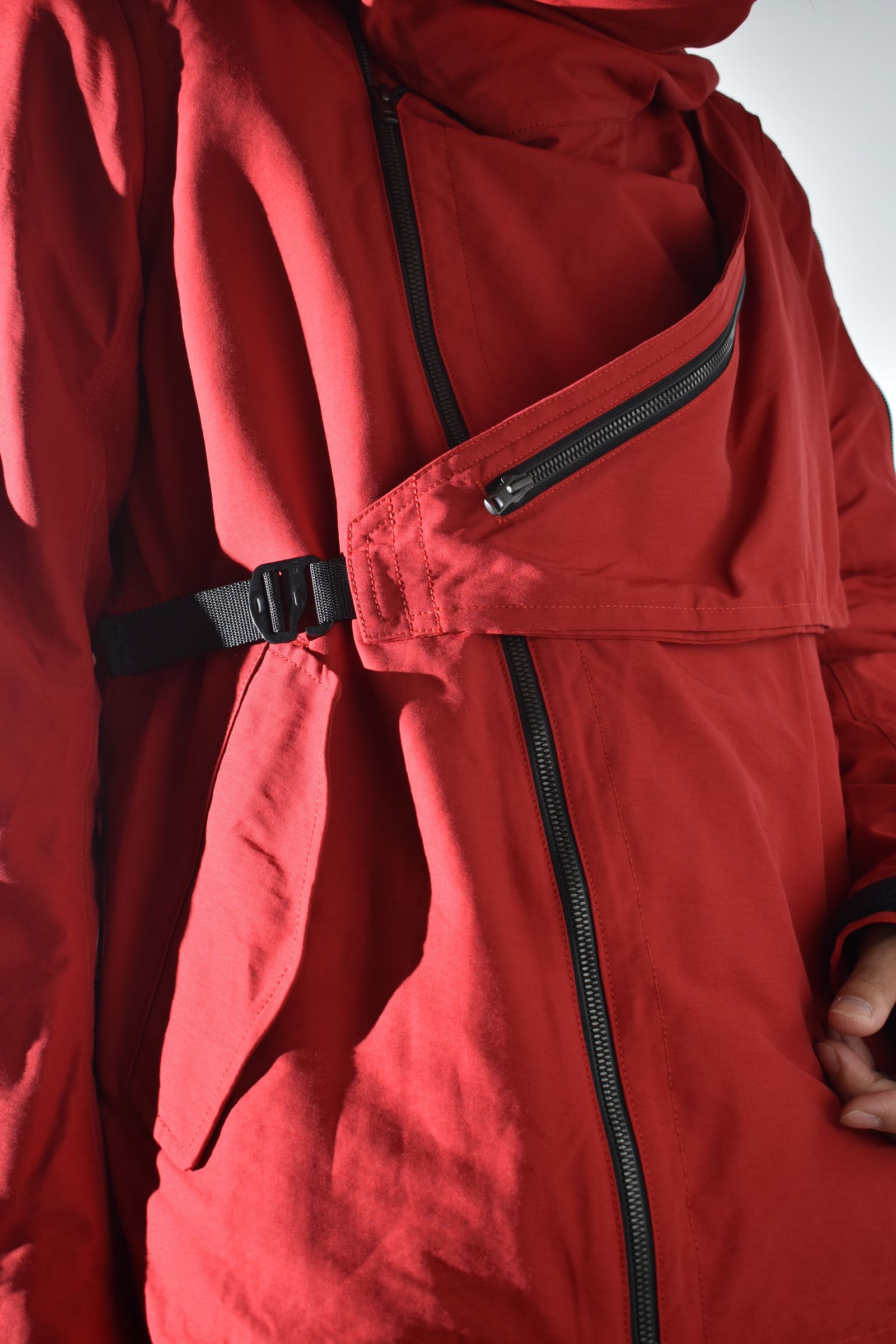 Multi Zip Short Mods Coat"Red" / マルチジップショートモッズコート"レッド"