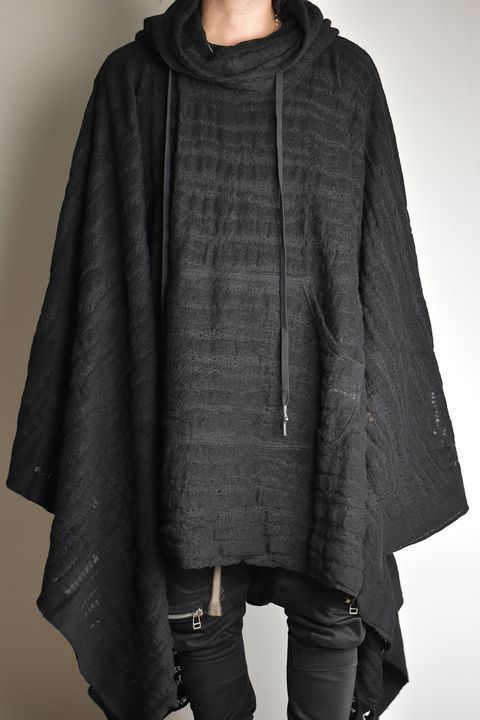 HOODIE PONCHO"Black"/フーディポンチョ"ブラック"