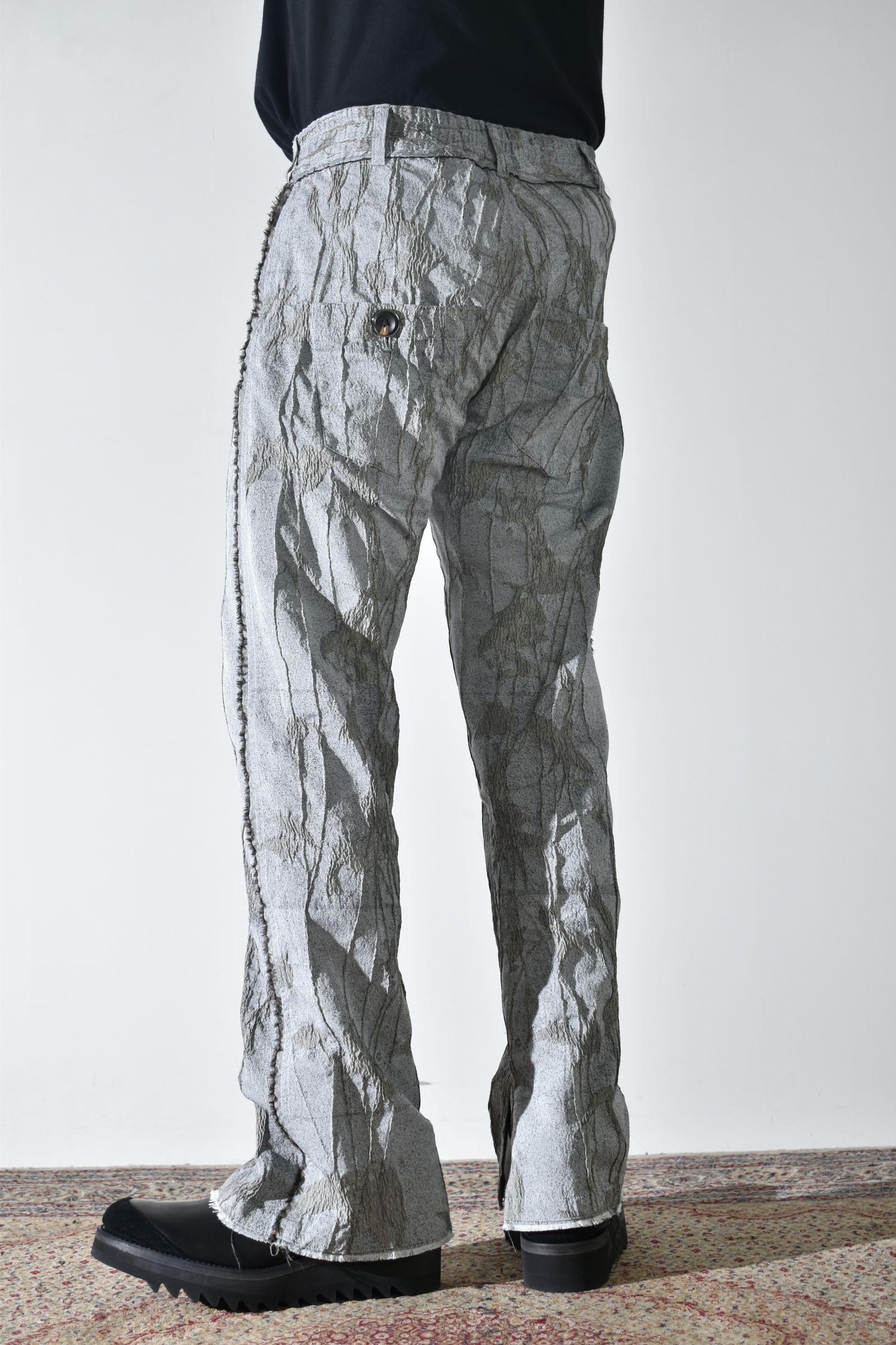 Semi Flared Pants "Ivy×Concrete" / セミフレアパンツ"アイボリー×コンクリート"