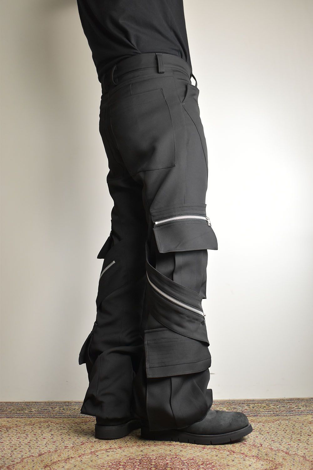 Cargo Flare Baggy Pants"Black" / カーゴフレアバギーパンツ"ブラック"