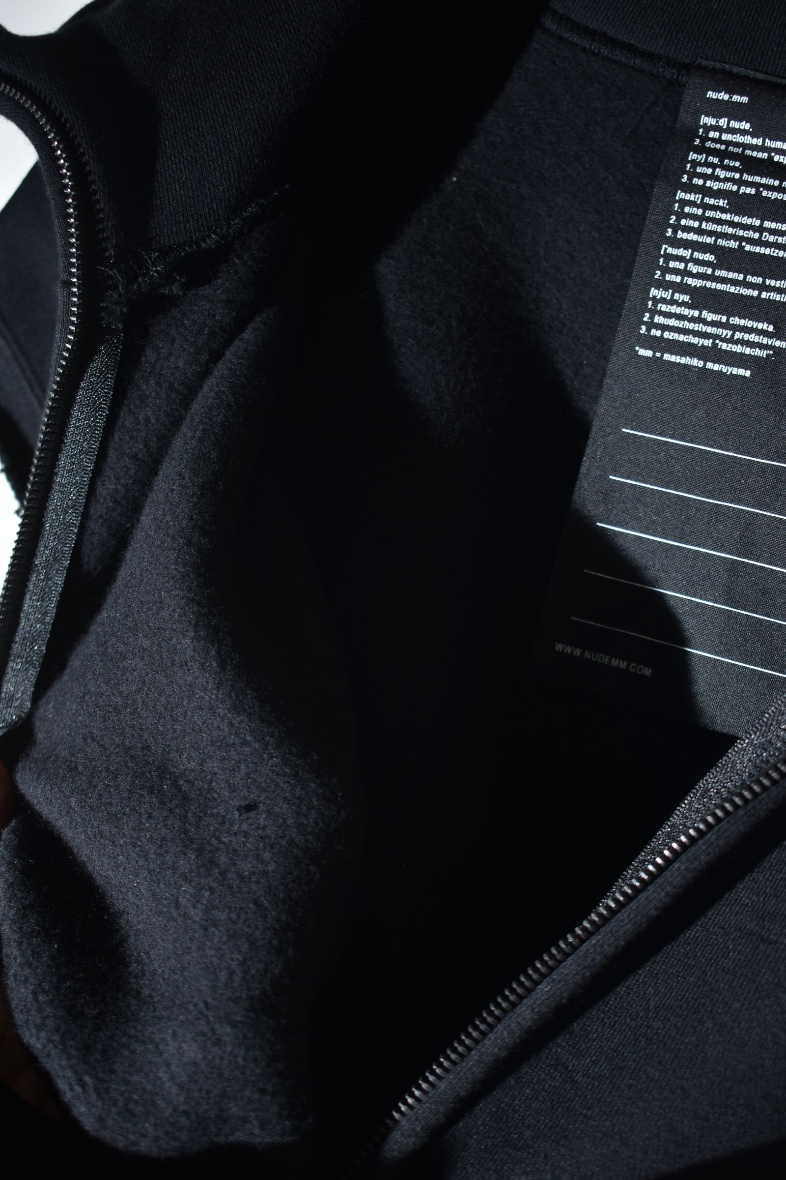 Over Size Sleeve Less Zip Up Parker"Black" / オーバーサイズスリーブレスジップアップパーカー"ブラック"