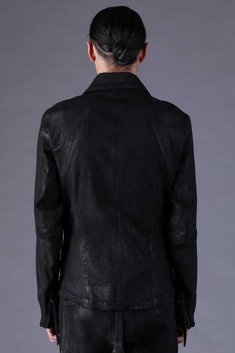 《2027SS先行予約分》Stretch Denim Coated Jacket"Black" / ストレッチデニムコーディングジャケット"ブラック"