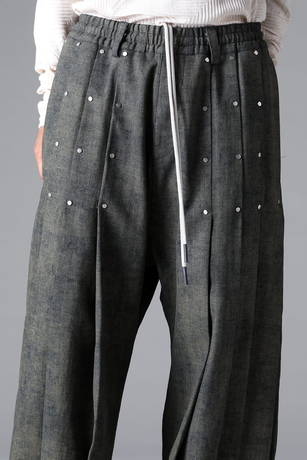 《2026SS先行予約》Blended Shades Denim  Pleats Tuck WideL Pants"D.verdigris/L.verdigris/Steel Blue"/ブレンデッドシェイドデニムプレートタックワイドパンツ"ダークベルディグリ/ライトベルディグリ/スティールブルー"