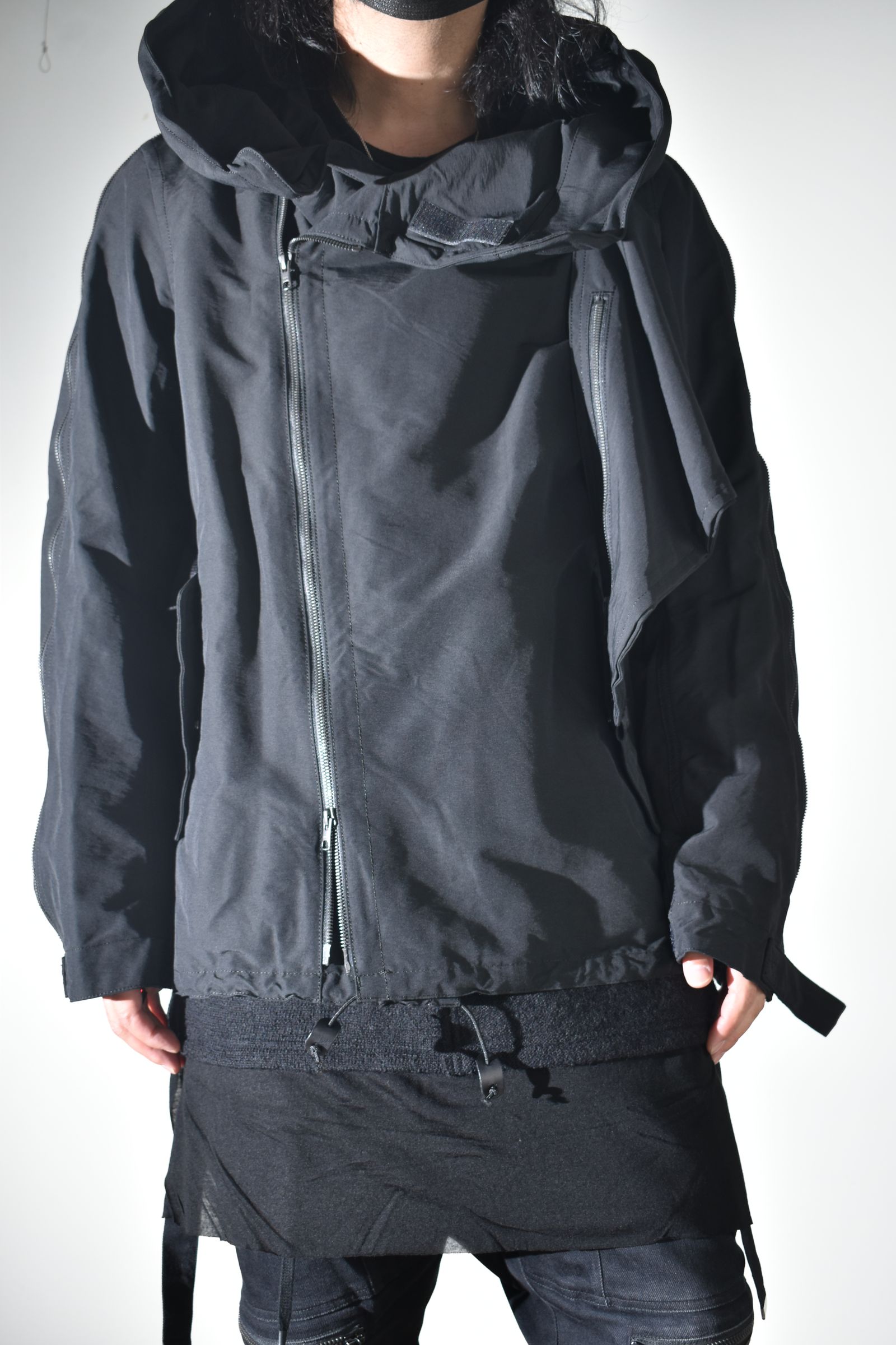 Multi Zip Short Mods Coat"Black" / マルチジップショートモッズコート"ブラック"