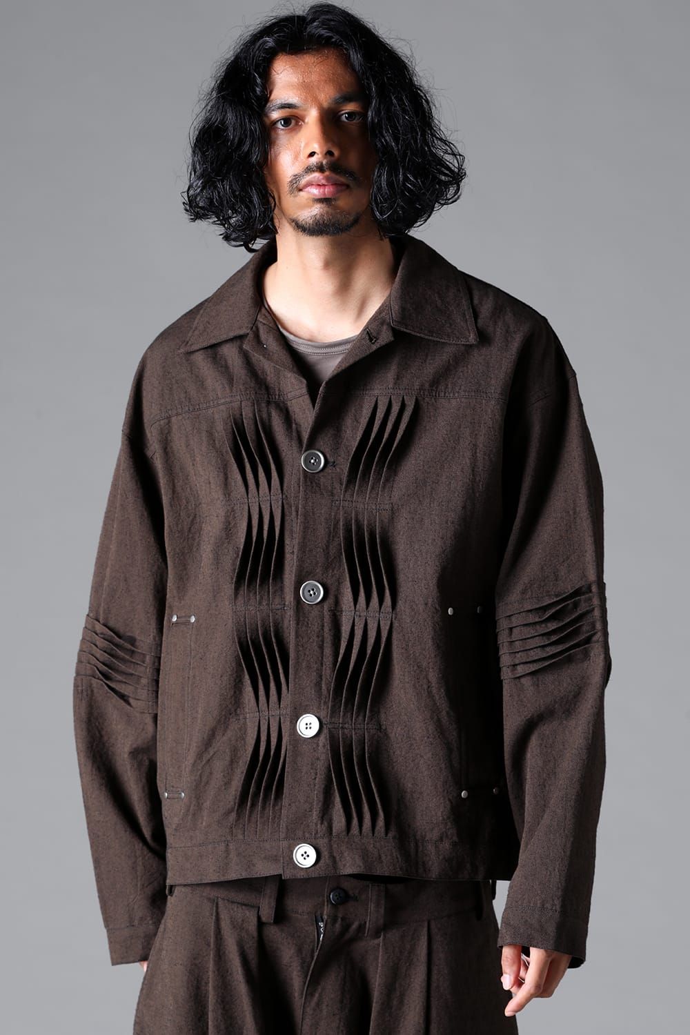 《2026SS先行予約》Pin Tuck Blouson"Macassar" / ピンタックブルゾン"マカサー"