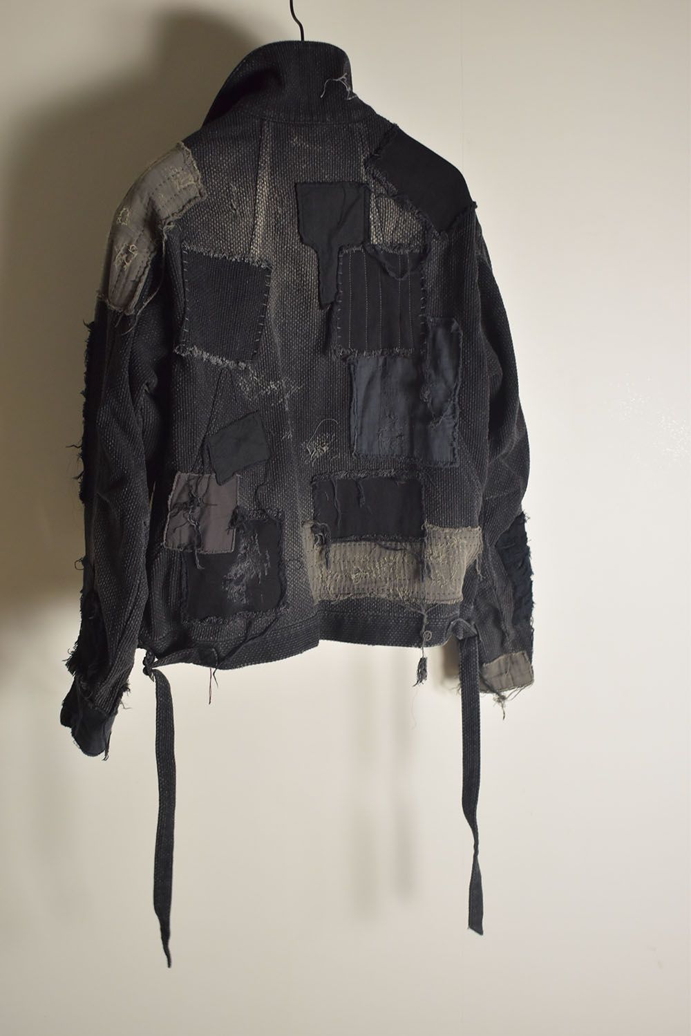 Crust Damage Repair Sashiko Jacquard Jacket "Black" / クラストダメージリペア刺子ジャガードジャケット"ブラック"