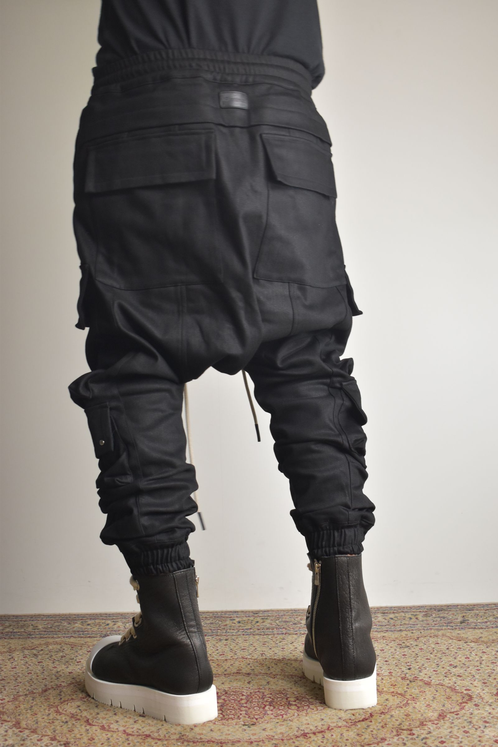 Bonding Sarouel Cargo Jogger Denim"Black" / ボンディングサルエルカーゴジョガーデニム"ブラック"
