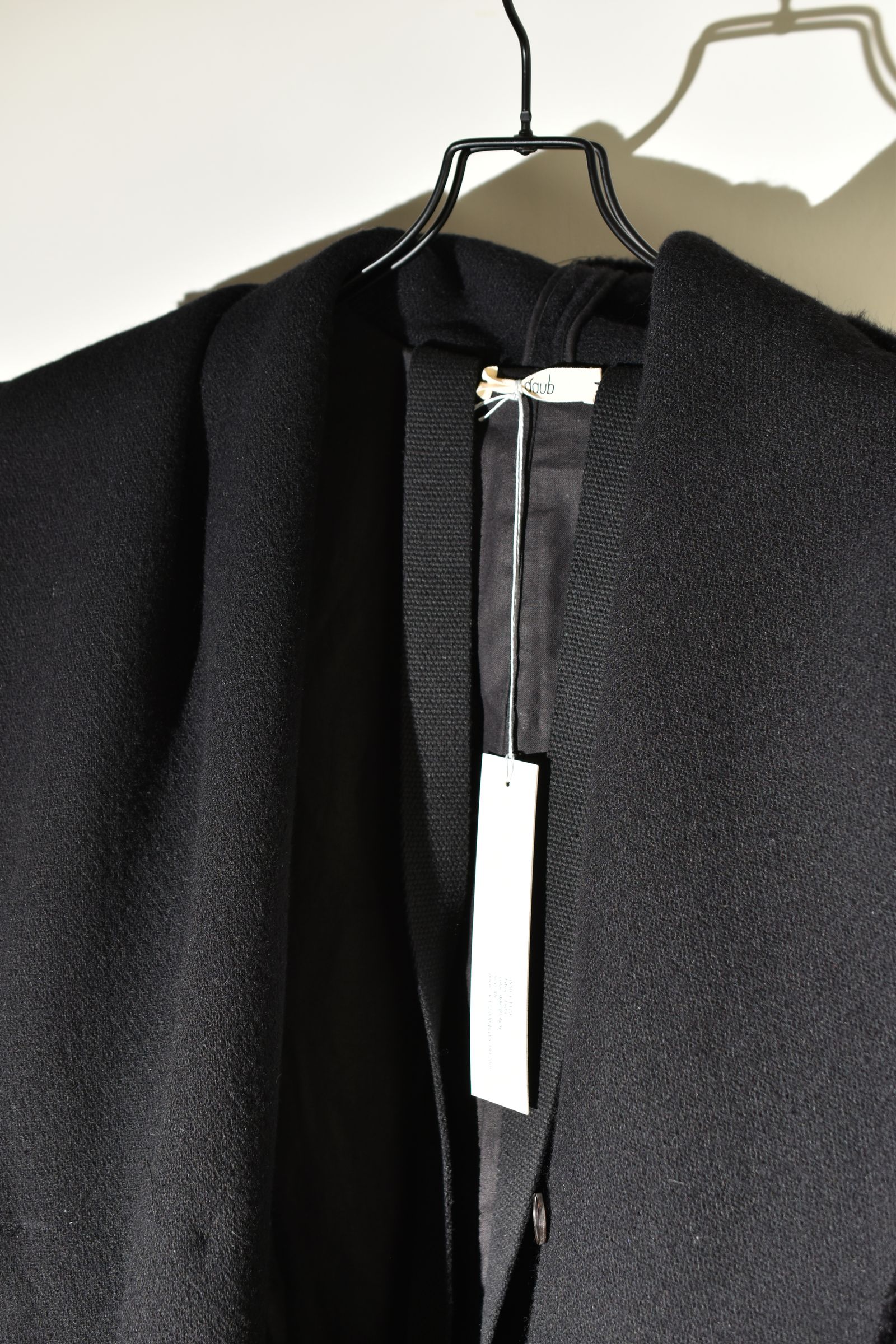 Shawl Collar Hoodie Coat "Black" / ショールカラーフーディコート"ブラック"