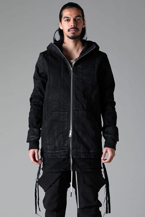 《2025AW先行予約》Bonding  Hoodie Denim Blouson"Black" / ボンディングフーデッドデニムブルゾン"ブラック"