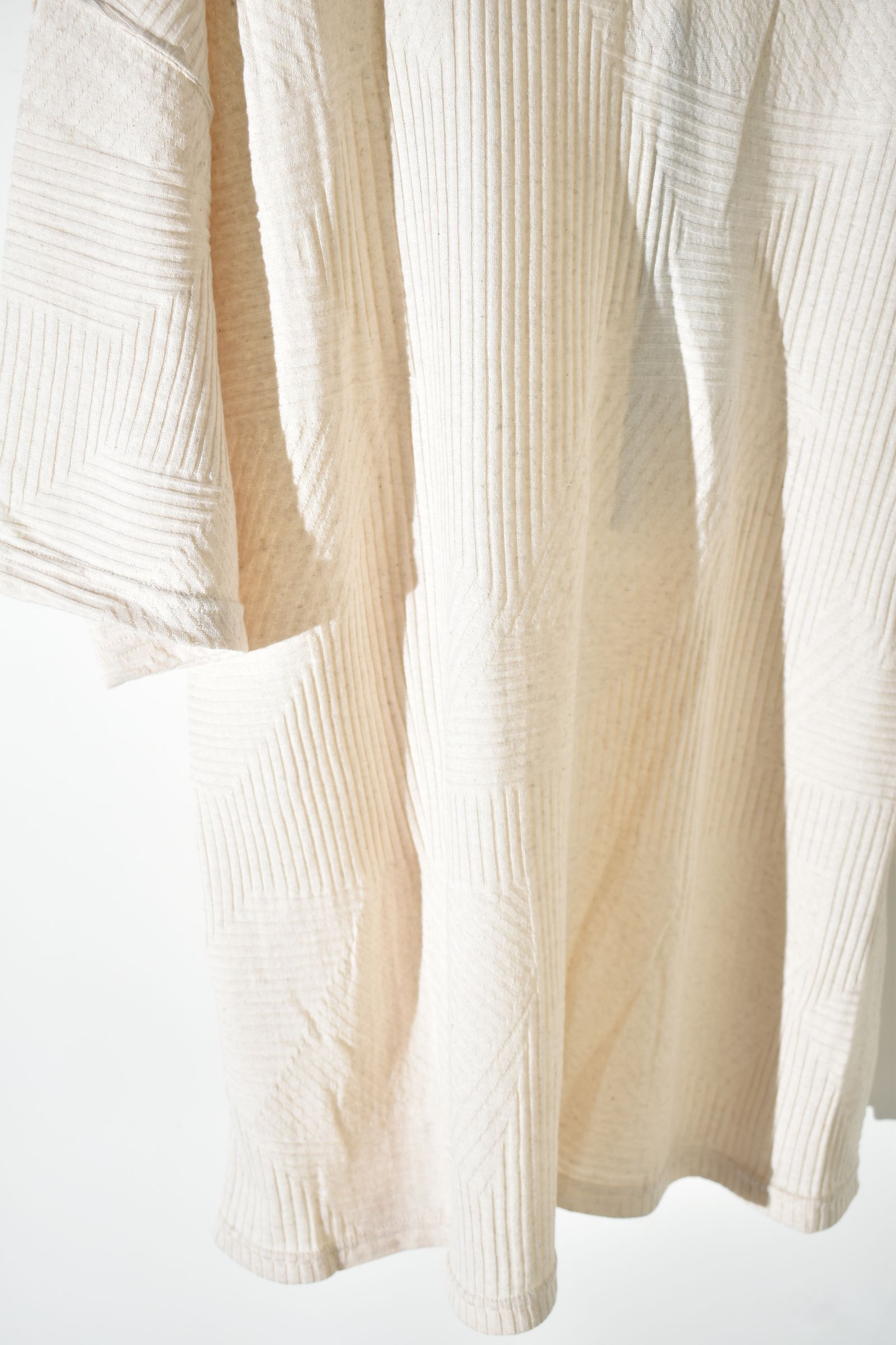 Deformed Stripe Pattern Jumbo Tee "Cream" /ディフォルメドストライプパターンジャンボTee"クリーム"