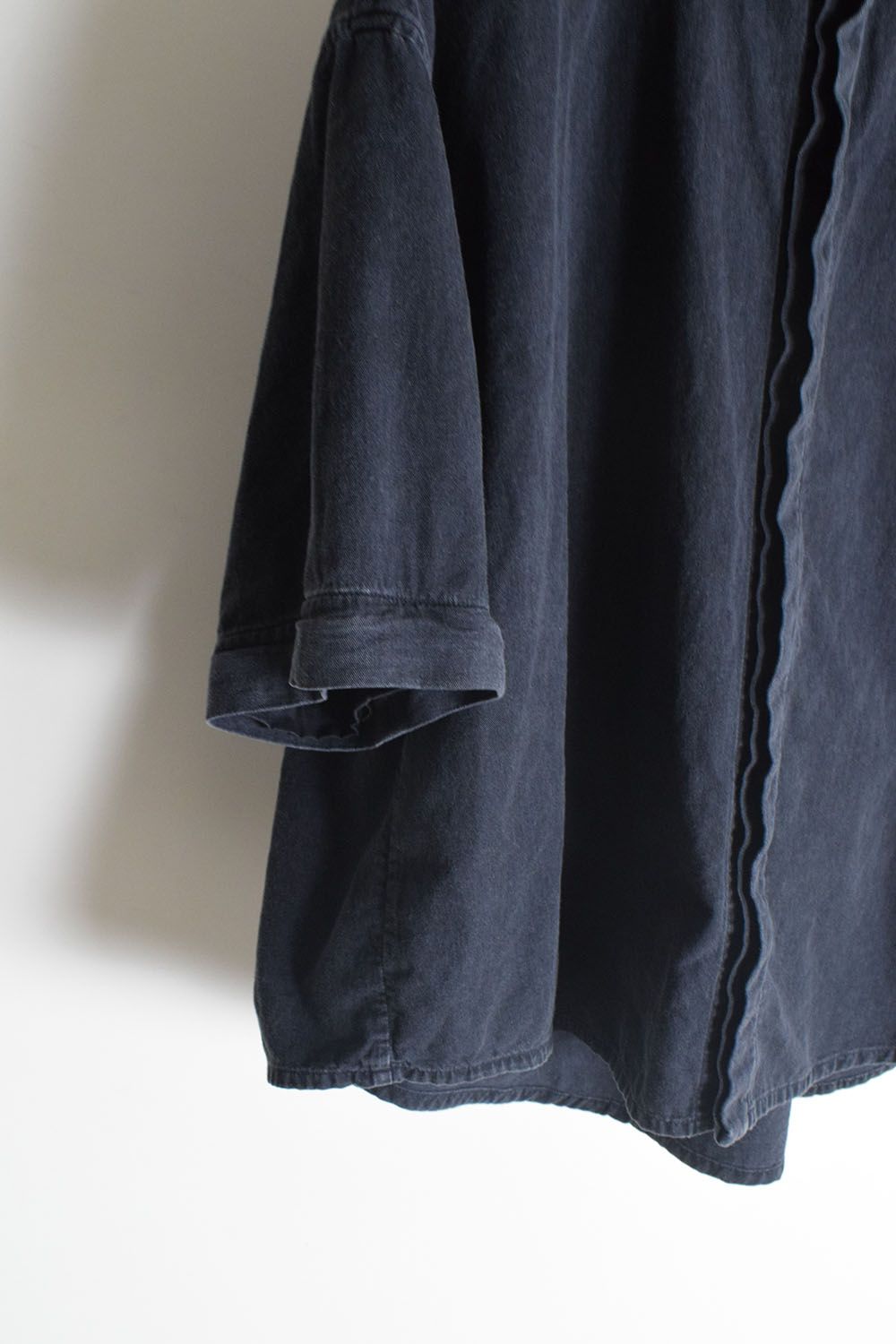 Detachable Sleeve Hook Cuff Shirt"Black Washed" / デタッチャブルスリーブホックカフスシャツ"ブラックウォッシュド"