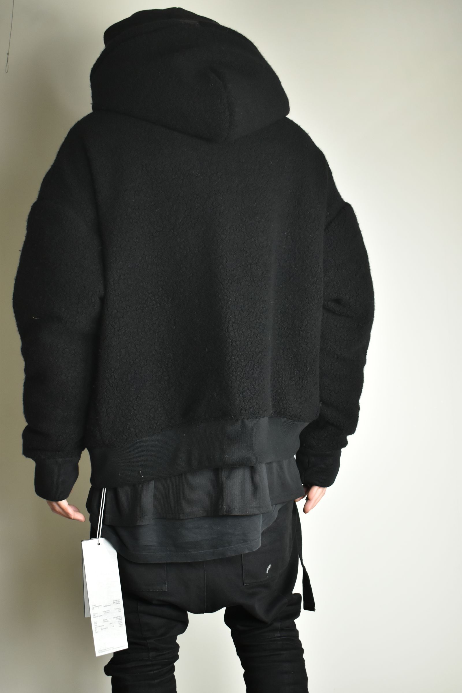 《2026AW先行予約》Sheep Pile Knit Padded Hoodie"Black / Khaki" / シープパイルニットパデッドフーディ"ブラック / カーキ"