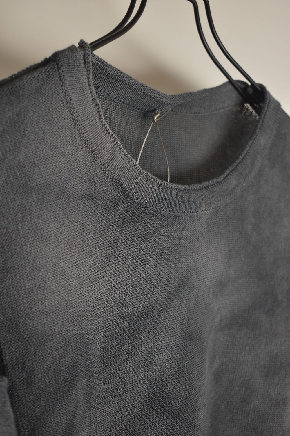 7G Paper Yarn Knit Pullover"Black" / 7Gペーパーヤーンニットプルオーバー"ブラック"