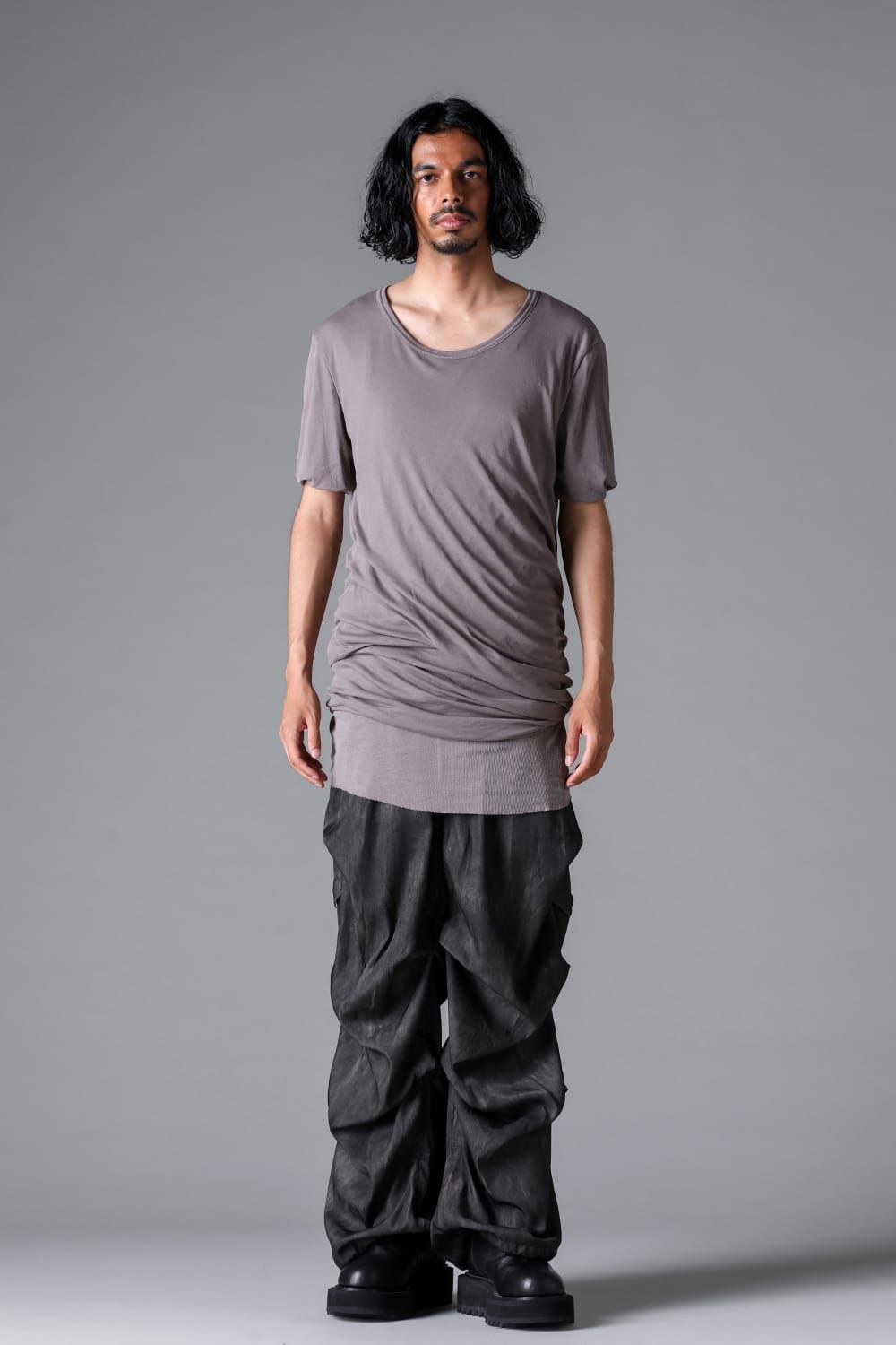 《2026SS先行予約》Tuck Wide Pants"Black / Uneven D.Grey / Uneven Grey" / タックワイドパンツ"ブラック/アンイーブンダークグレー/アンイーブングレー"