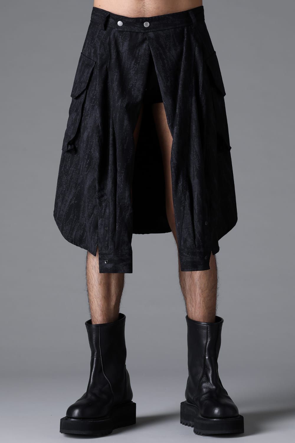 《2026SS先行予約》Abstract Sleeve Wrap Skirt"Black / Grey /Brown" / アブストラクトスリーブラップスカート"ブラック/グレー/ブラウン"