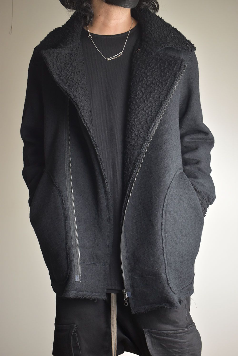 Dread Boa Zip Up Jacket"Black" / ドレッドボアジップアップジャケット"ブラック"