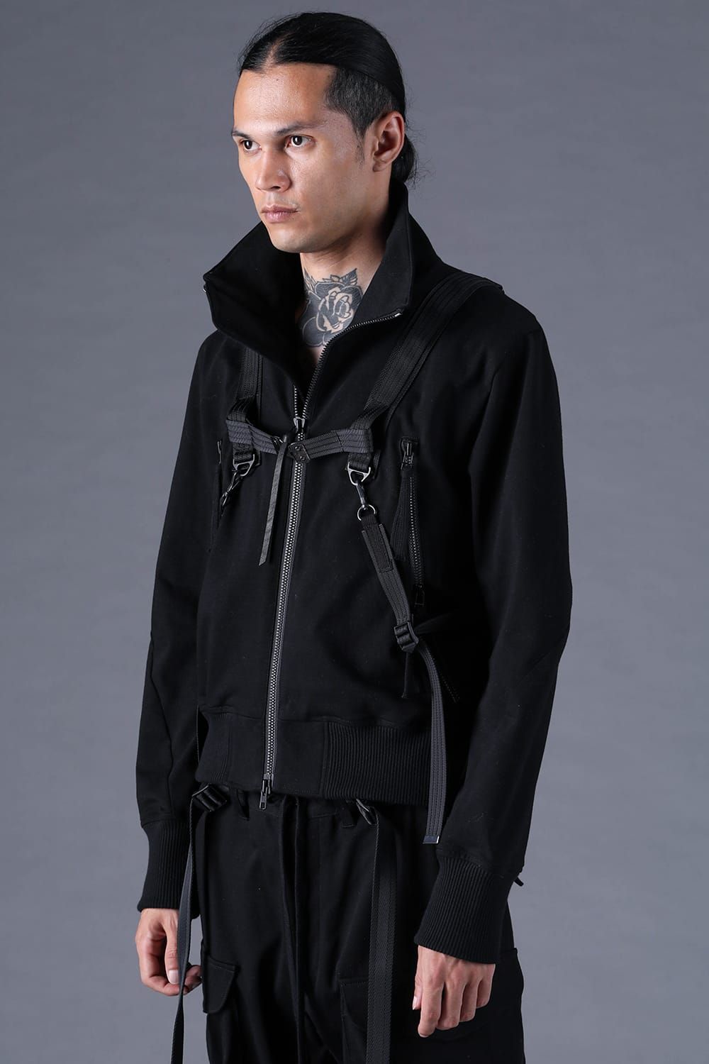 《2027SS先行予約分》Dry Jersey Harness Belt Blouson"Black" / ドライジャージハーネスベルトブルゾン"ブラック"