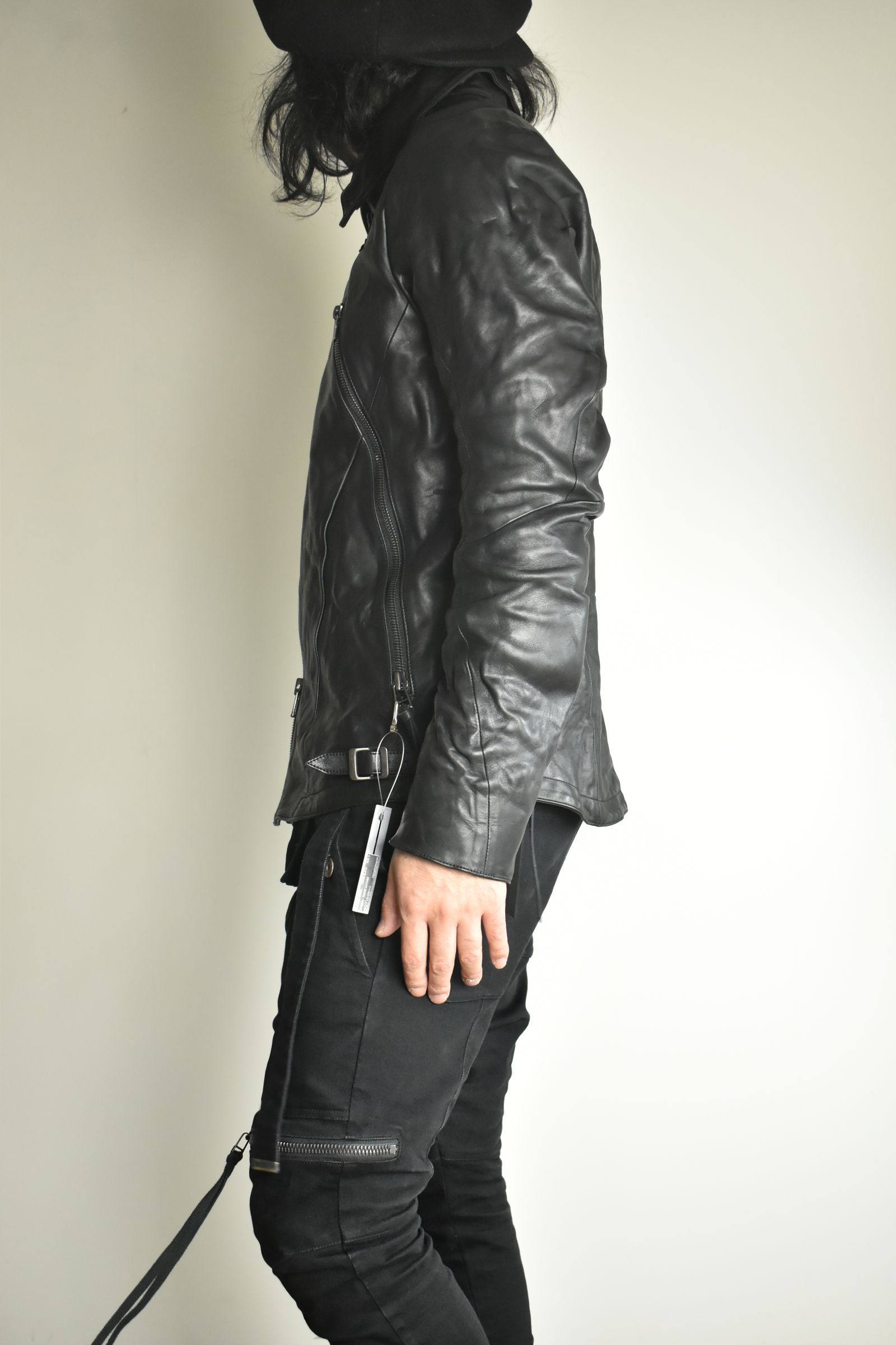 Horse Leather Collar Detachable Jacket"Black" / ホースレザーカラーデタッチャブルジャケット"ブラック"