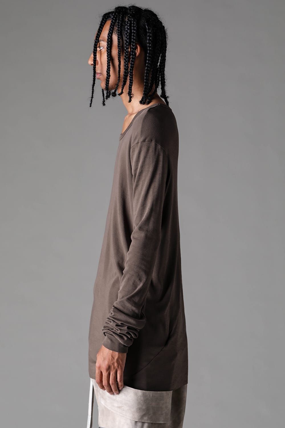《2027SS先行予約》High Twist Rib Jersey Long Sleeve Tee "Black/ Sage Green / Brown / L.Grey / White "/ハイツイストリブジャージーロングスリーブTee"ブラック/セージグリーン/ブラウン/ライトグレー/ホワイト"