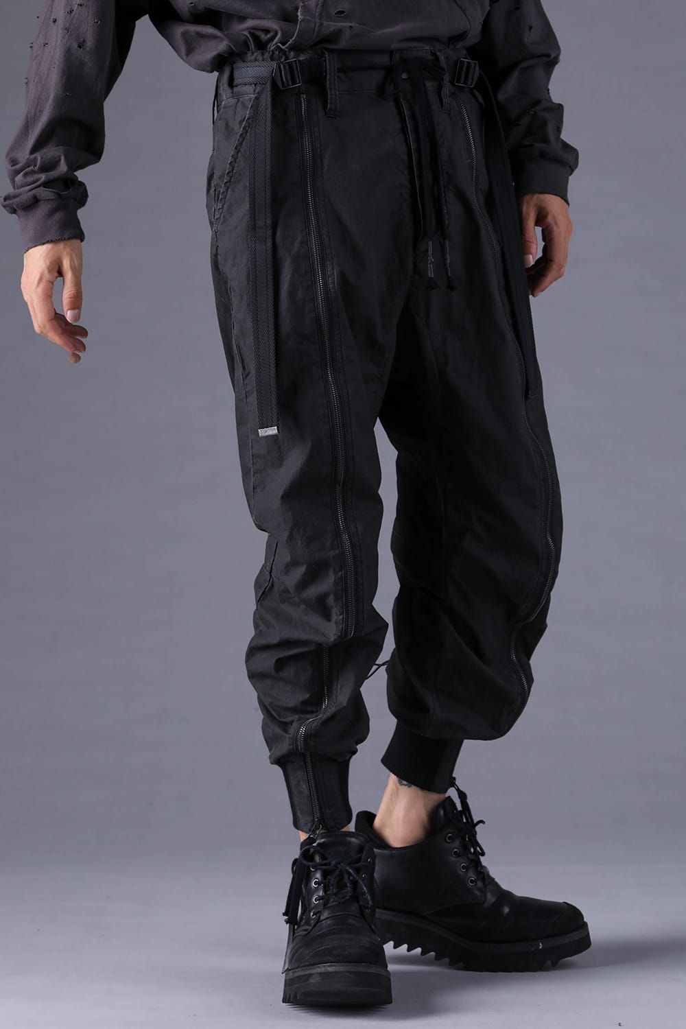 《2027SS先行予約分》Pigment-Coated Parachute Jog Pants"Black" / 顔料コーティングパラシュートジョグパンツ"ブラック"