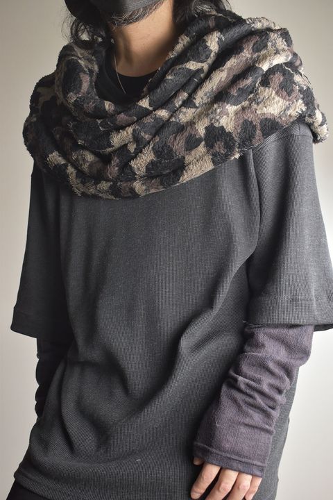 Millennium Big Snood "Dark Leopard"  / ミレニアムビッグスヌード"ダークレオパード"