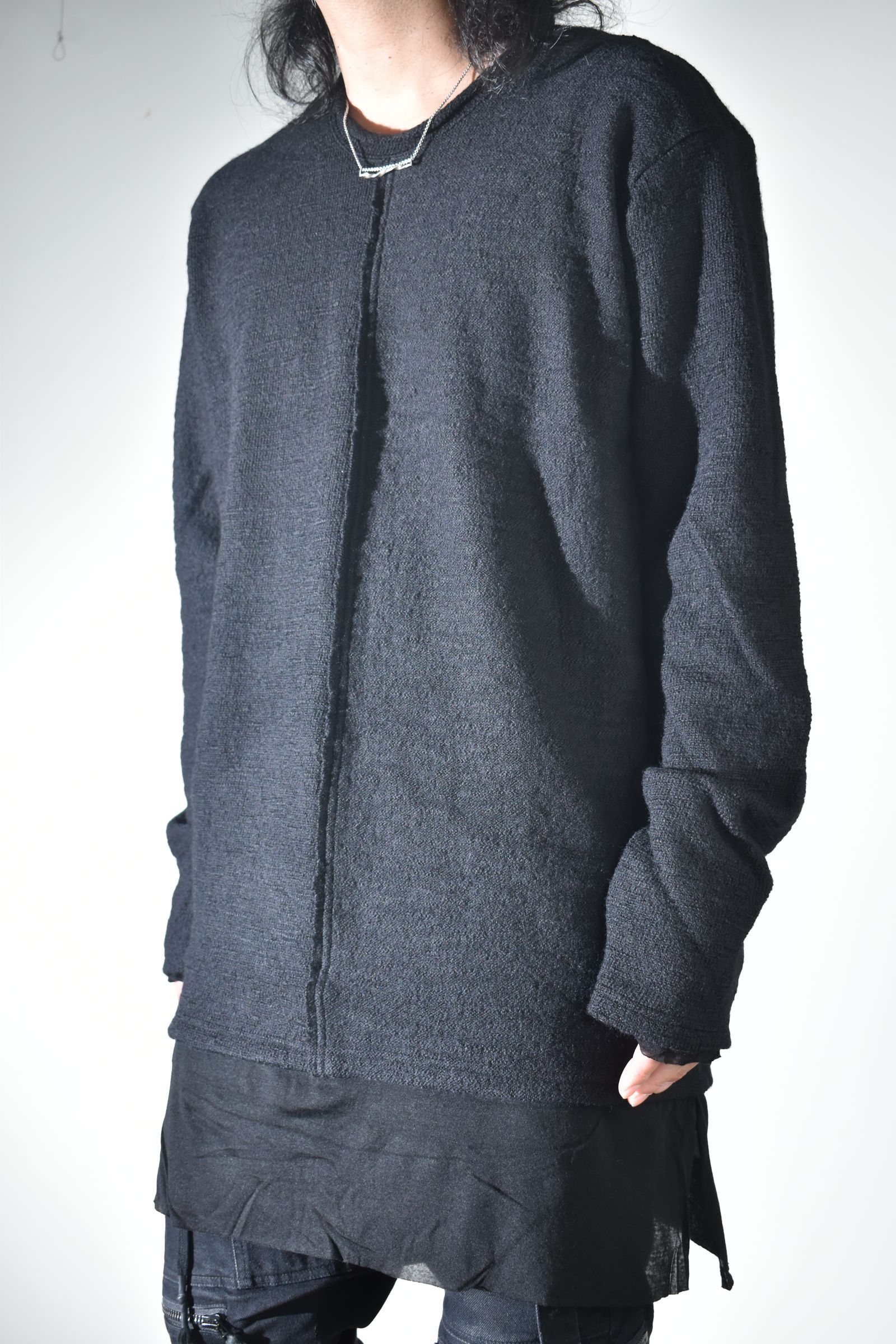 Layerd Long Sleeve Tee Shirt"Black" / レイヤードロングスリーブTeeシャツ"ブラック"
