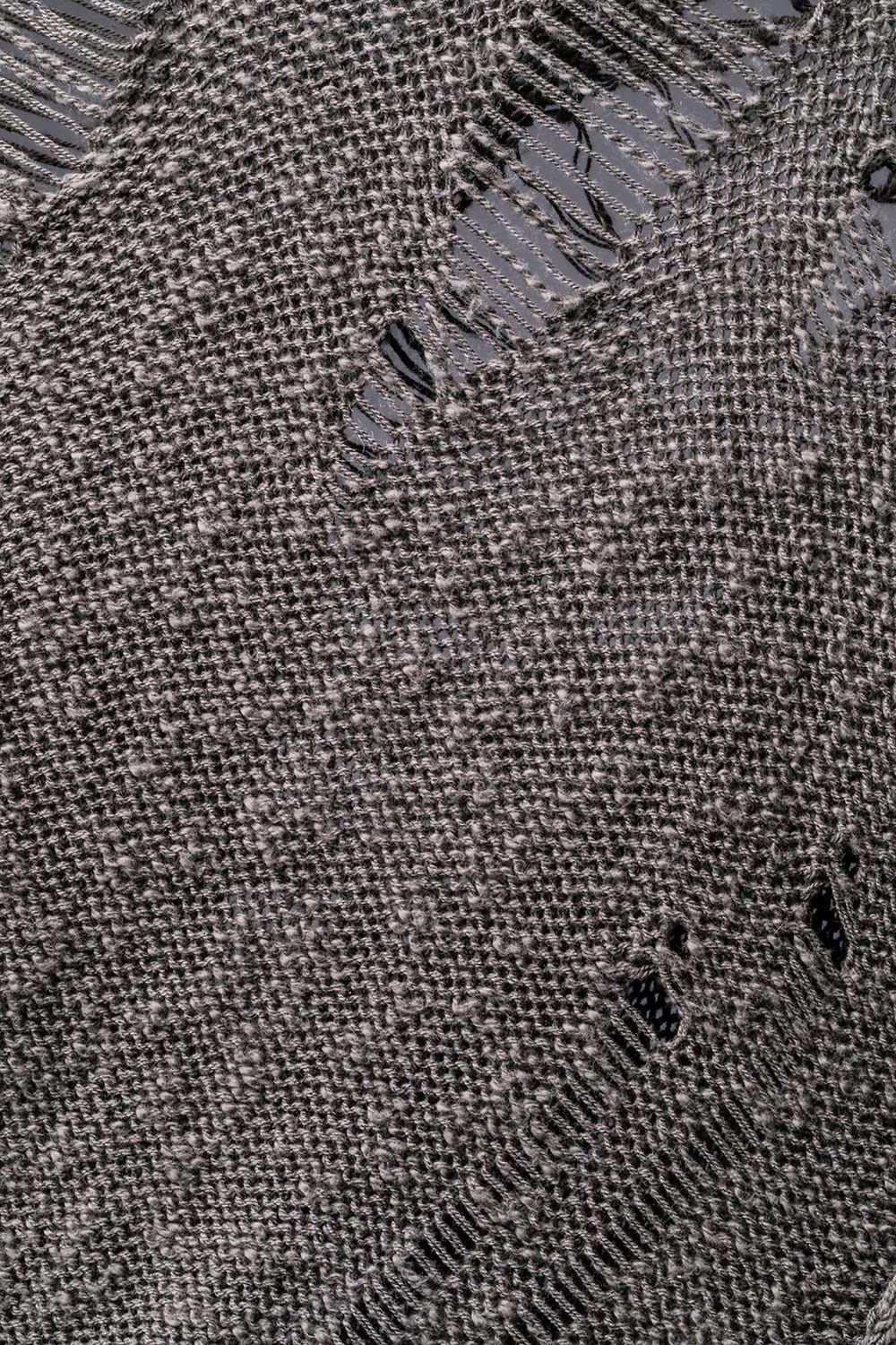 《2027SS先行予約分》3G Damage Knit Pullover "Charcoal" / 3Gダメージニットプルオーバー"チャコール"