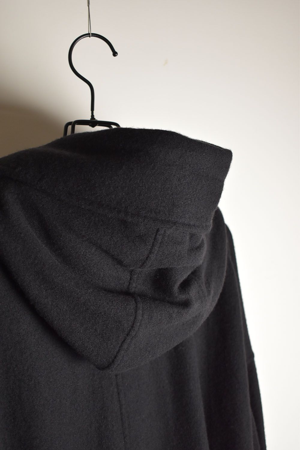 Wool Fulling Product Dyed Coat "Black" / ウール縮絨 製品染めコート"ブラック"