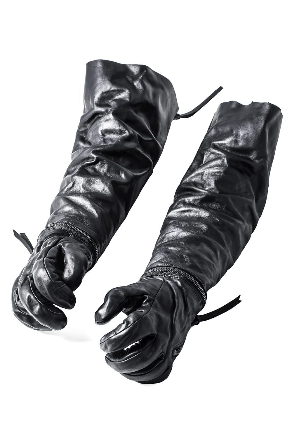 "TVA"Collaboration Horse Leather Long Glove "Black" / The viridi-anneコラボレーションホースレザーロンググローブ"ブラック"