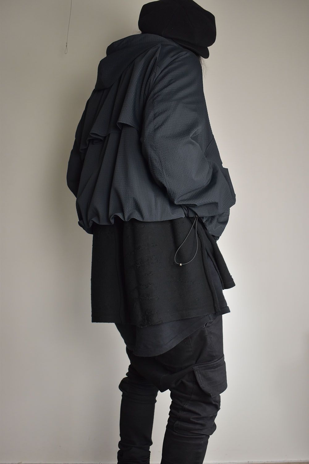 Cropped Hood Blouson"Black" / クロップドフードブルゾン"ブラック"