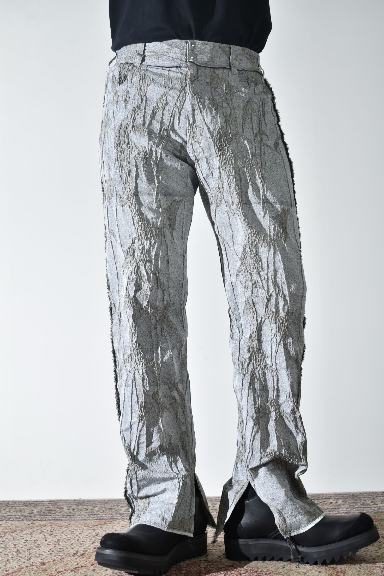 Semi Flared Pants "Ivy×Concrete" / セミフレアパンツ"アイボリー×コンクリート"