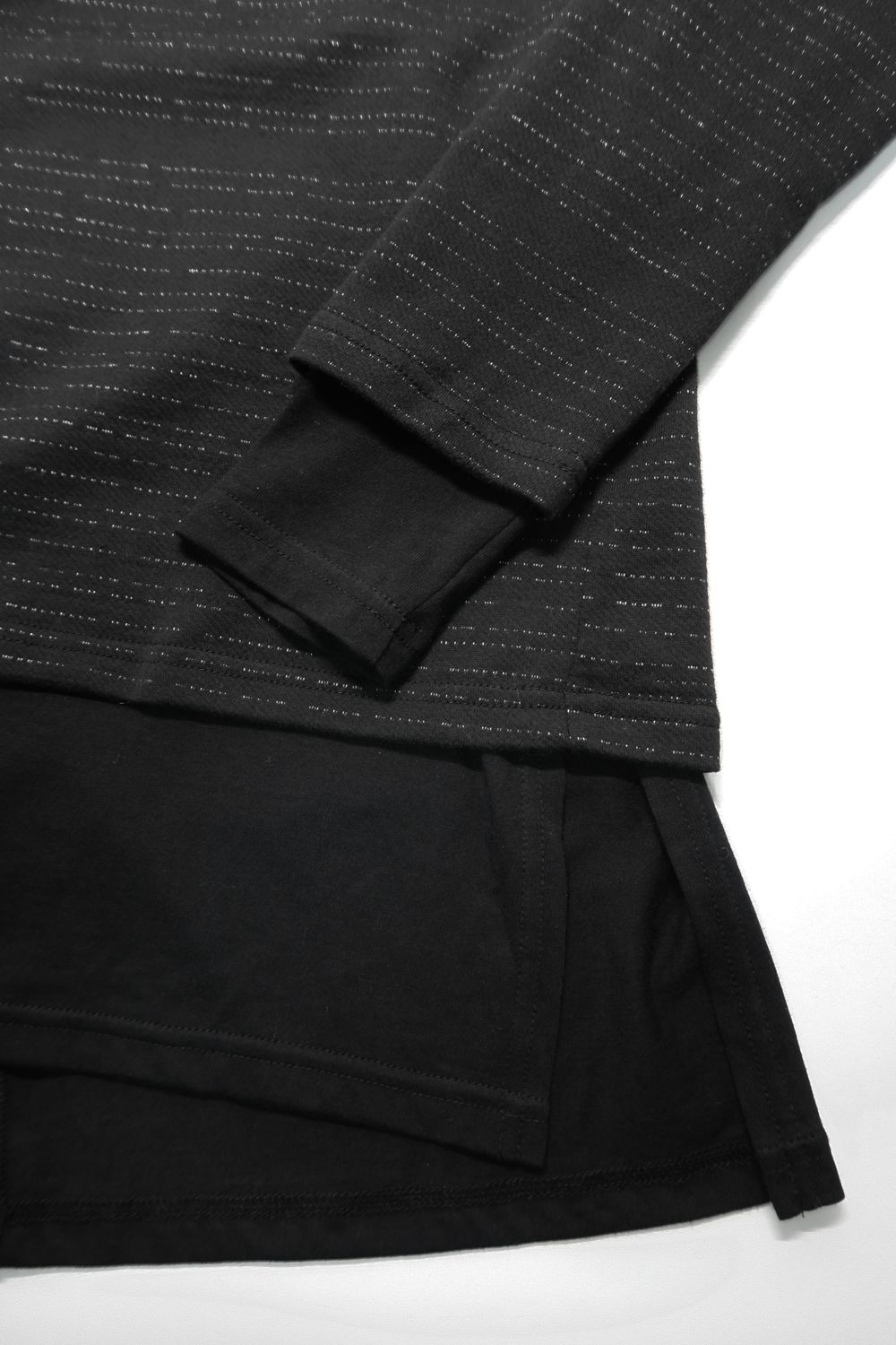Layered Over Sized Long Sleeve Tee"Black"/レイヤードオーバーサイズロングスリーブTee"ブラック"