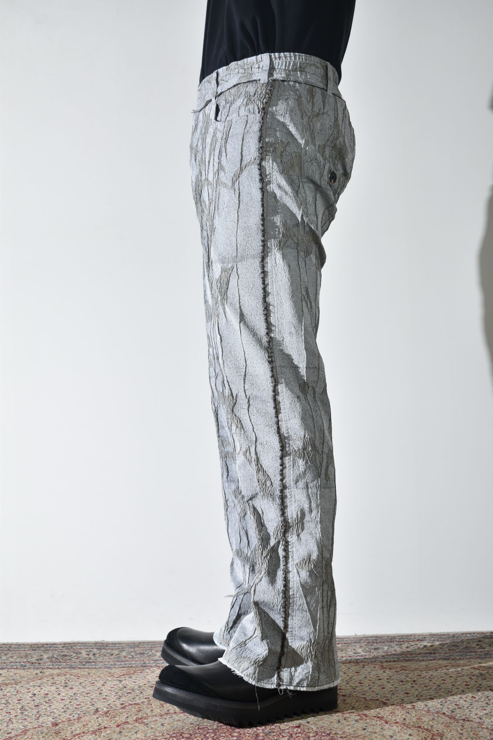 Semi Flared Pants "Ivy×Concrete" / セミフレアパンツ"アイボリー×コンクリート"