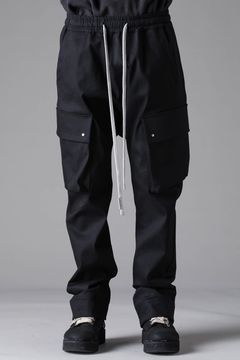 《2026AW先行予約》Stretch Denim Cargo Flare Pants"Black" / ストレッチデニムカーゴフレアパンツ"ブラック"