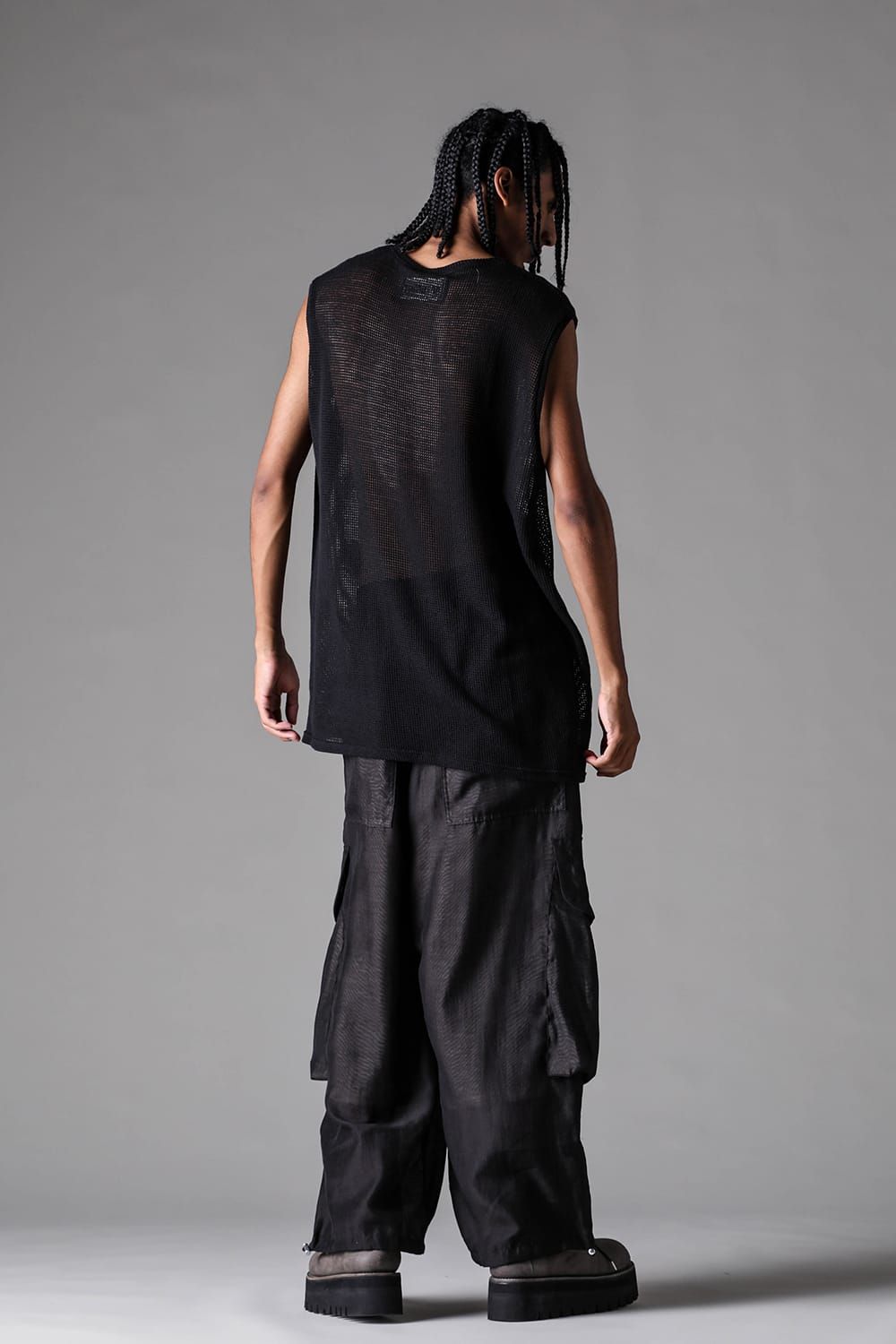 《2027SS先行予約》Mesh Tank Top "Black" / メッシュタンクトップ "ブラック"