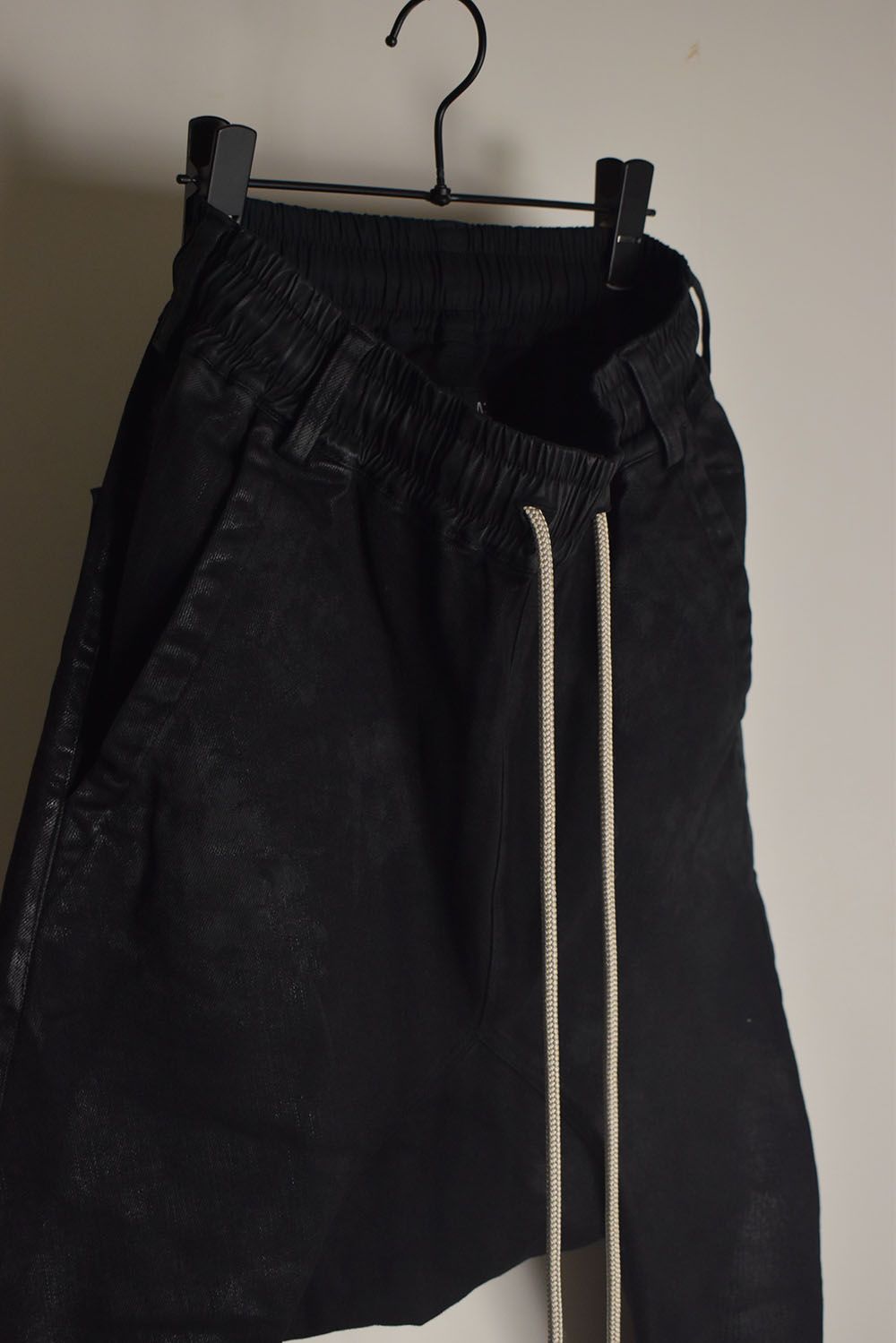 Coated Stretch denim Sarouel skinny"Black" / コーティングストレッチデニムサルエルスキニー"ブラック"