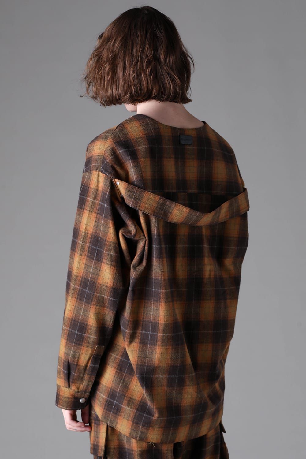 《2026AW先行予約》Plaid Cardigan Shirts""Soft Greige / Black Camel / Warm Brown" " / プレイドカーディガンシャツ"ソフトグレージュ/ブラックキャメル/ウォームブラウン"