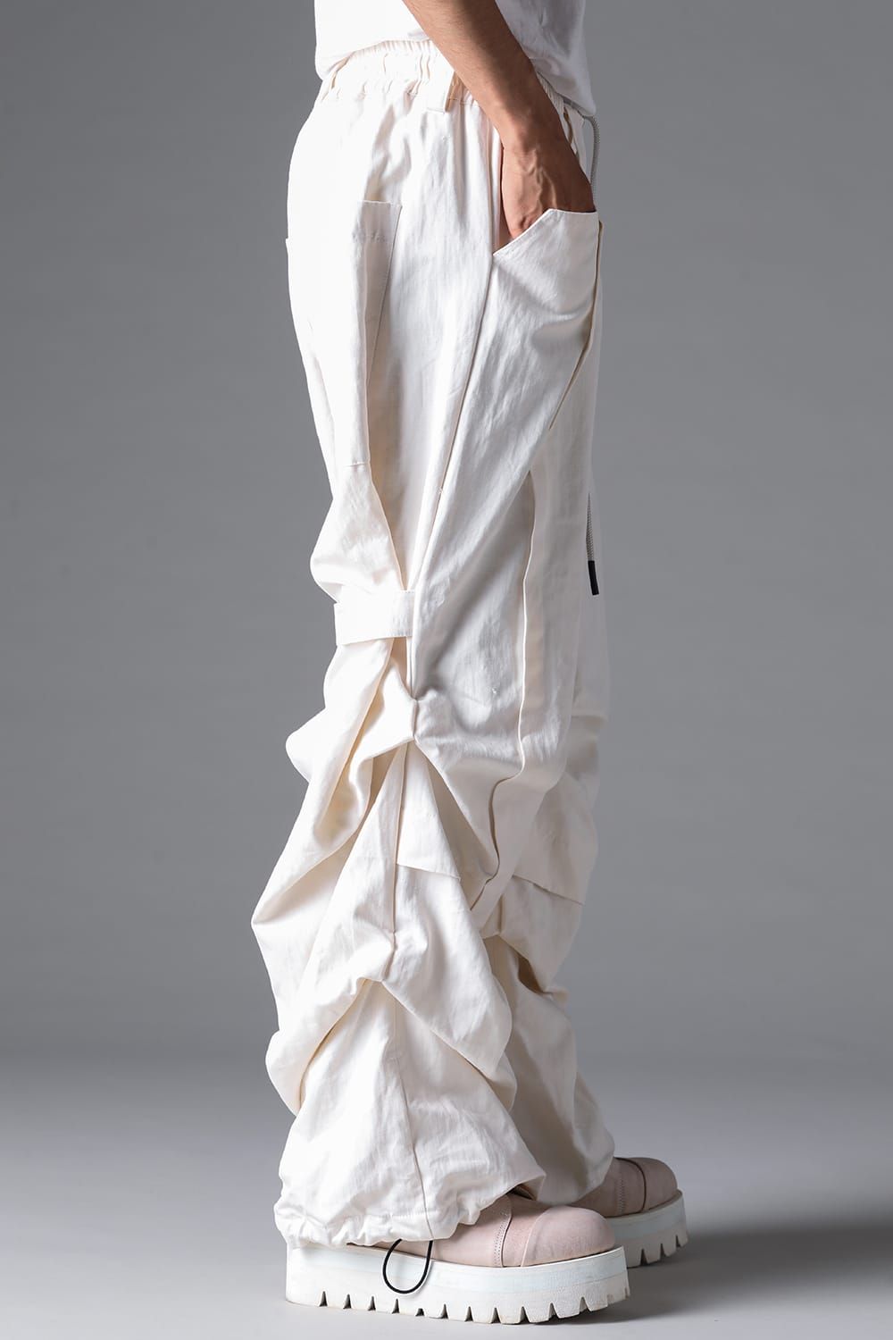 《2026SS先行予約》Tuck Wide Pants"Black / White" / タックワイドパンツ"ブラック/ホワイト"