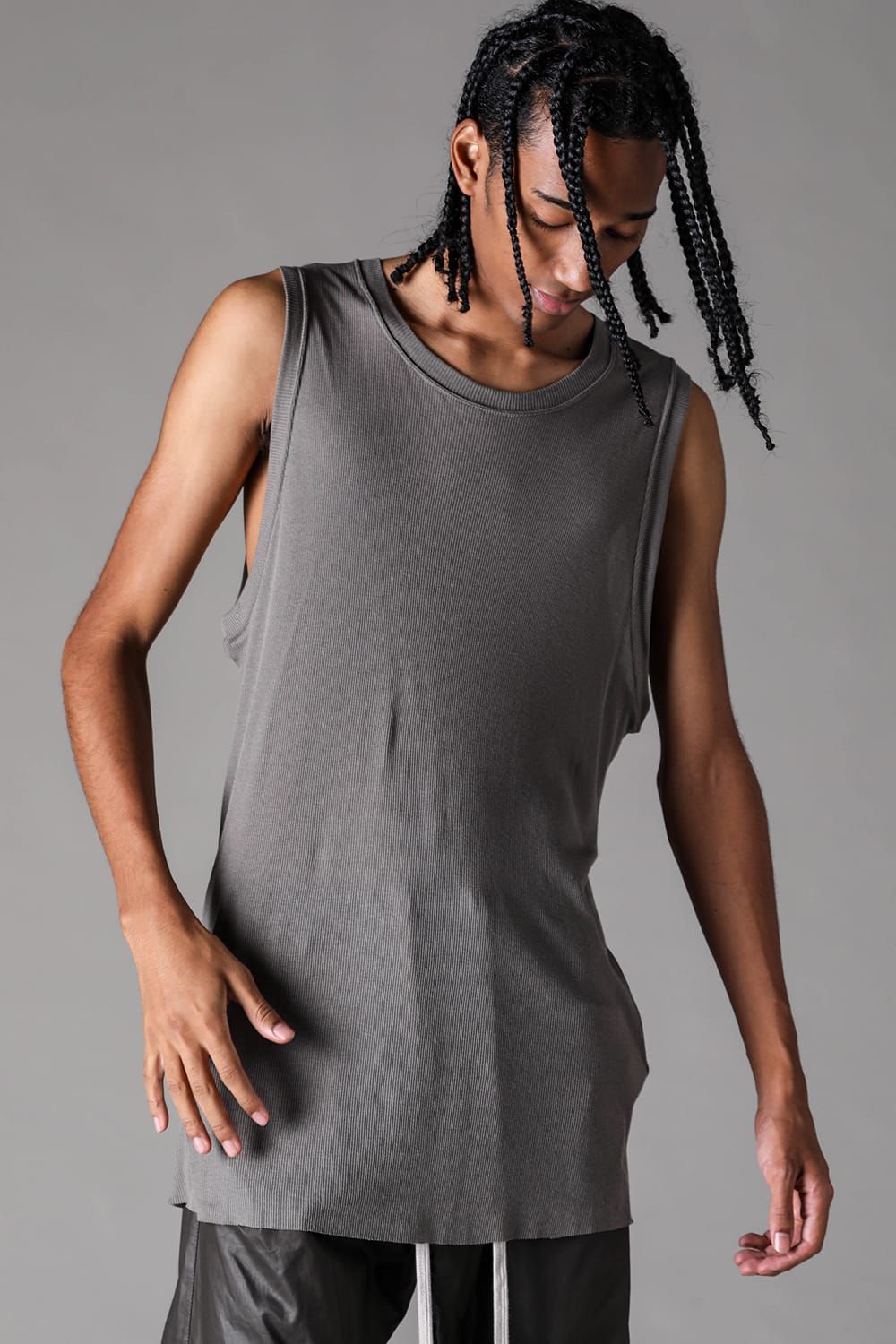 《2027SS先行予約》Rib Long Tank Top"Black / Ivory / L.Grey / Grey" / リブロングタンクトップ"ブラック / アイボリー /ライトグレー / グレー"