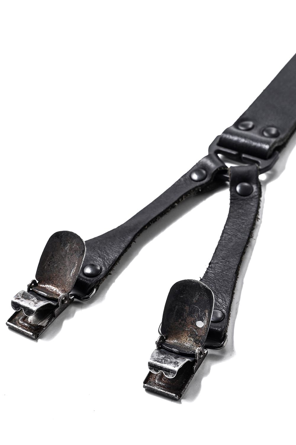 《2027SS先行予約分》Narrow Leather Suspenders"Black" / ナローレザーサスペンダー