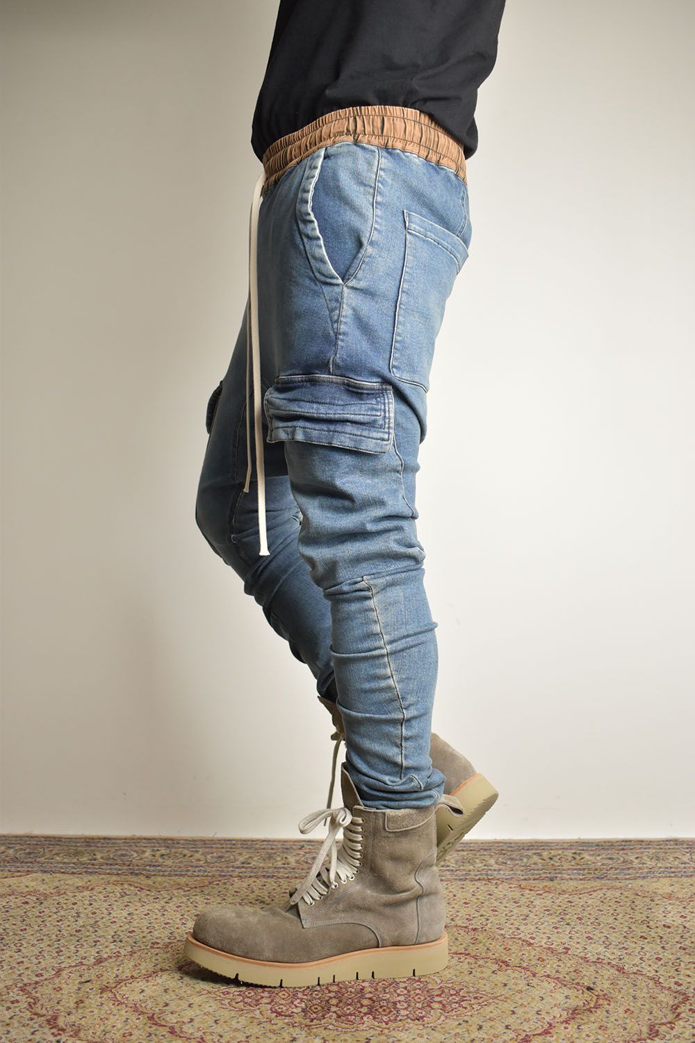 Vintage Denim Cargo Sarouel Skinny"Blue" / ヴィンテージデニムカーゴサルエルスキニー"ブルー"